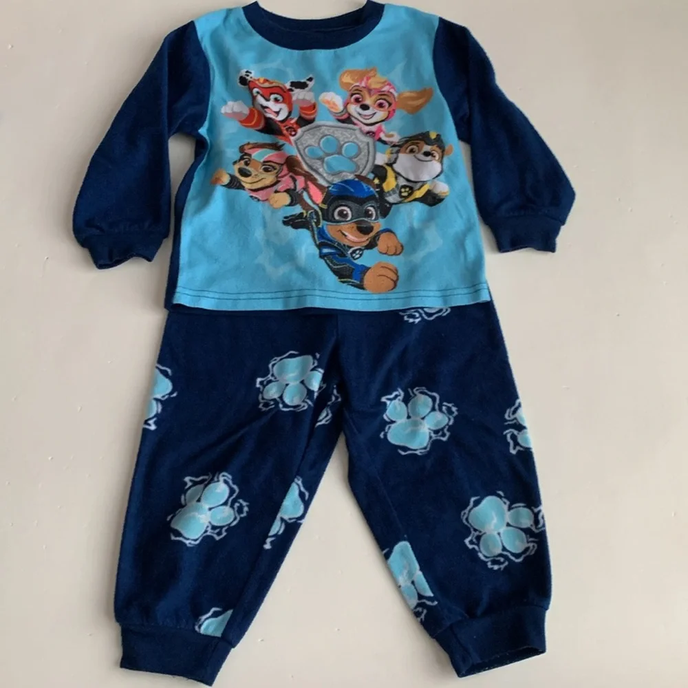 Nickelodeon Paw Patrol PJ Bundle Footed, Fleece & Short Sleeve Matching Set 2T